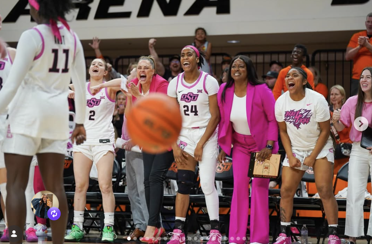 Women's basketball action photo